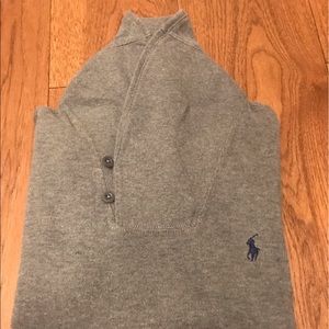 Polo by Ralph Lauren Gray Crewneck Sweater with Navy Pony